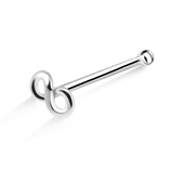 Infinity Silver Bone Nose Stud NSKD-382